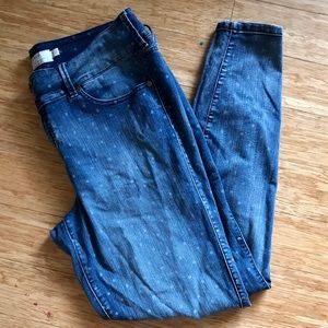 Torrid polka dot denim jeggings 16 tall